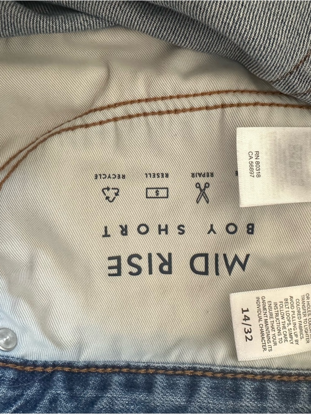 Lucky Brand Light Blue Distressed Women's Denim Shorts - Picture 10 of 11